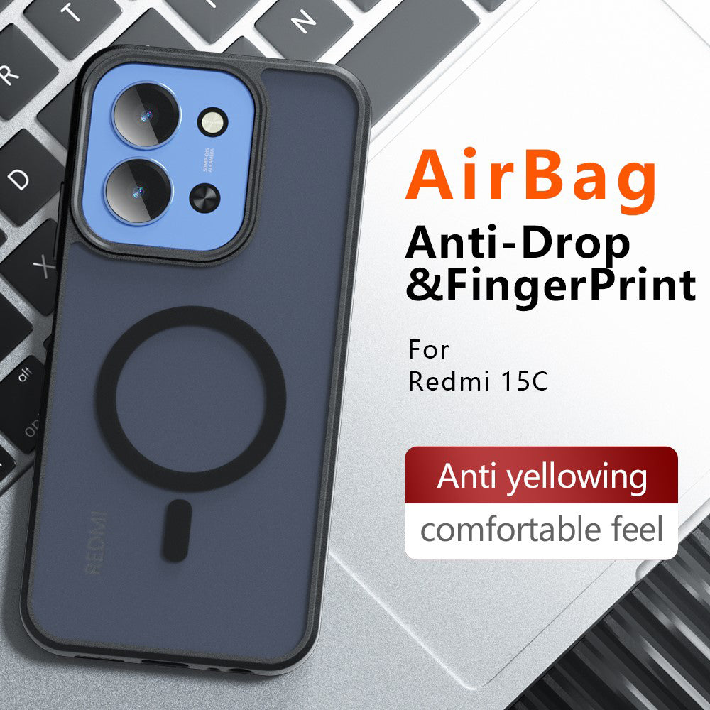 MagSafe tok Xiaomi Redmi 15C 5G / 15C 4G készülékhez, Techsuit, PureFrost, Szatén Fekete