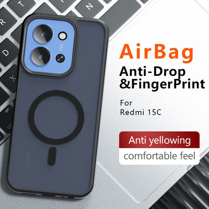 MagSafe tok Xiaomi Redmi 15C 5G / 15C 4G készülékhez, Techsuit, PureFrost, Szatén Fekete