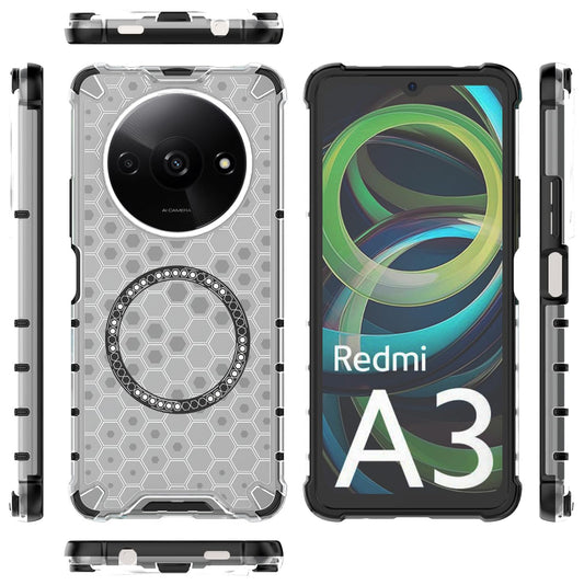 MagSafe tok Xiaomi Redmi A3x / A3-hoz, Techsuit, HoneyComb Shield, Fehér