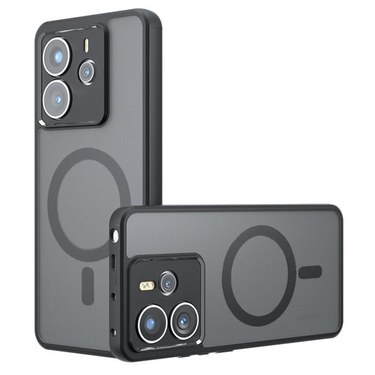 MagSafe tok Xiaomi Redmi Note 14 4G (Standard) készülékhez, Techsuit, PureFrost, Fekete