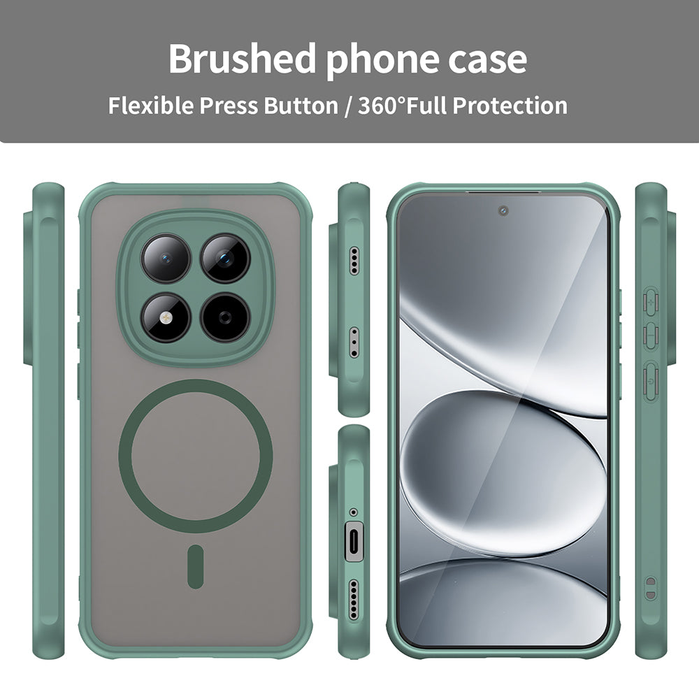 MagSafe tok Xiaomi Redmi Note 15 Pro 5G-hez, Techsuit, HaloFrost II, Zöld