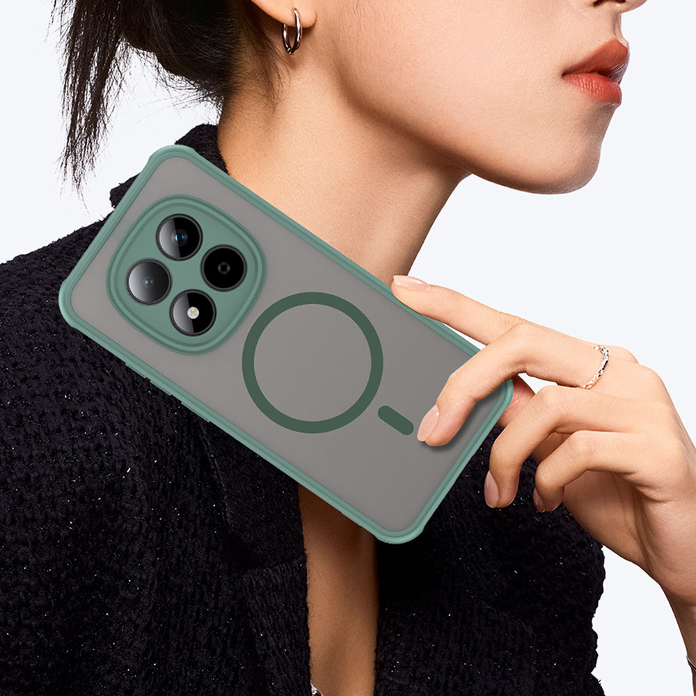 MagSafe tok Xiaomi Redmi Note 15 Pro 5G-hez, Techsuit, HaloFrost II, Zöld