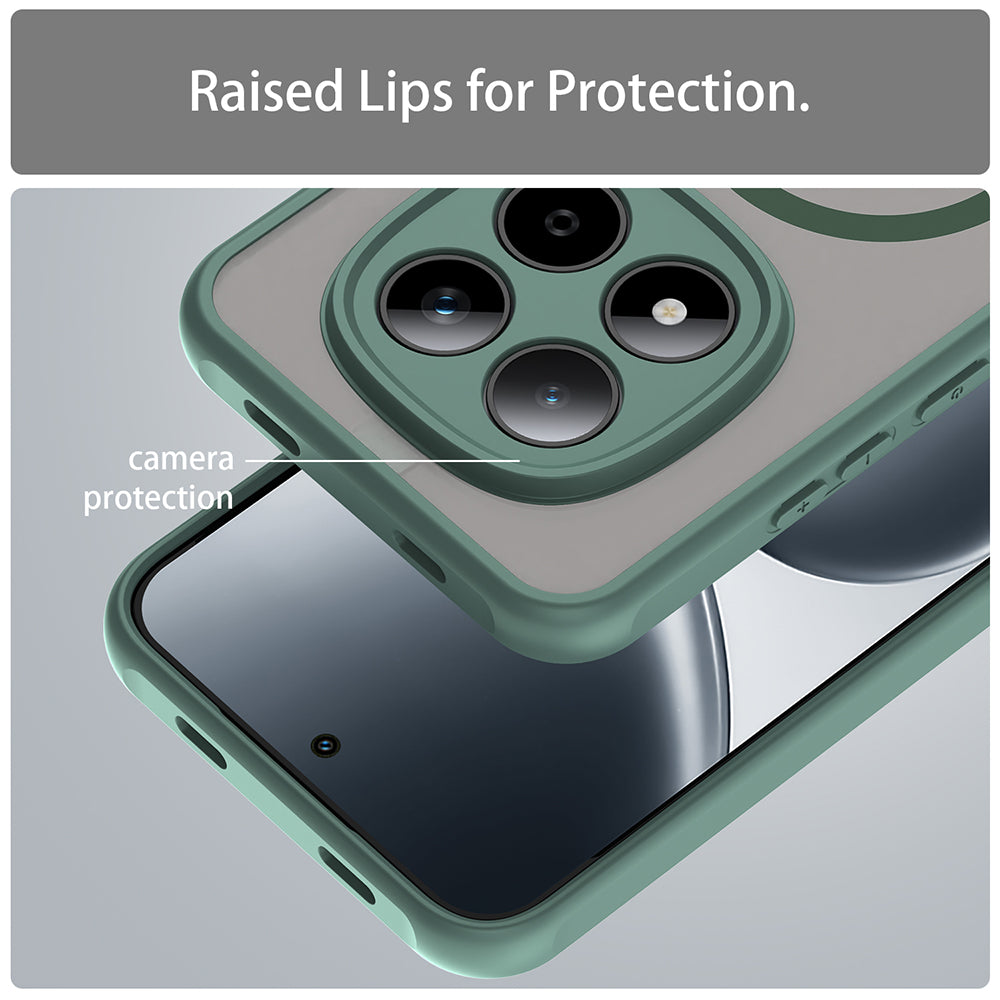 MagSafe tok Xiaomi Redmi Note 15 Pro 5G-hez, Techsuit, HaloFrost II, Zöld