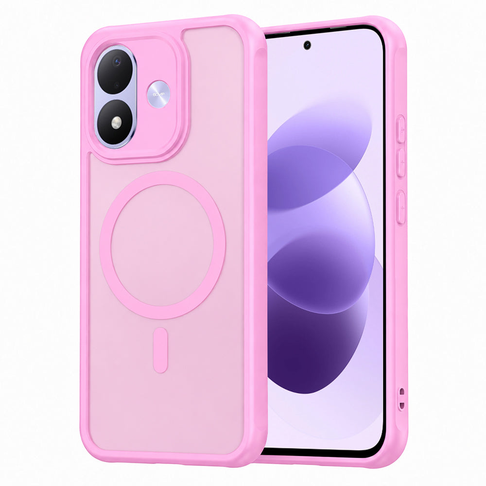 MagSafe tok Xiaomi Redmi Note 17 4G / Note 17 5G készülékhez, Techsuit, HaloFrost II, rózsaszín