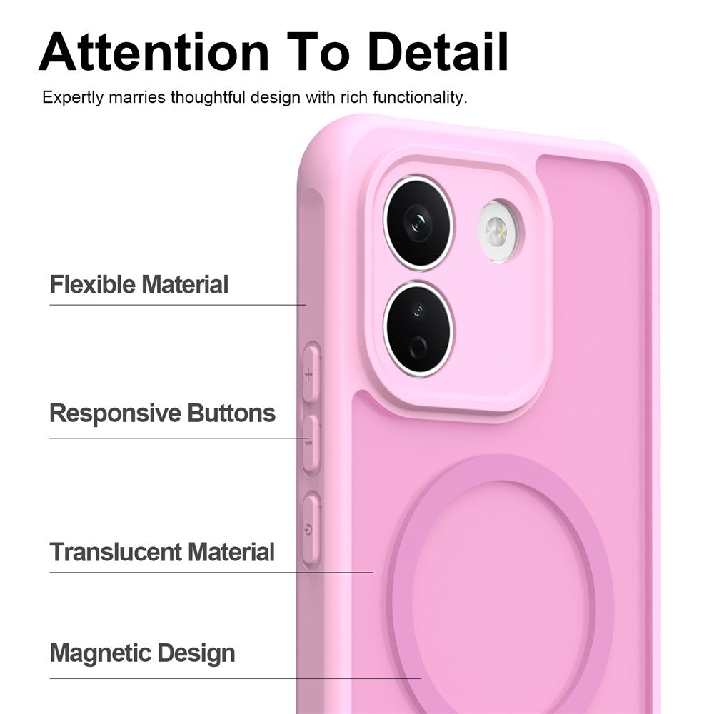 MagSafe tok Xiaomi Redmi Note 17 4G / Note 17 5G készülékhez, Techsuit, HaloFrost II, rózsaszín
