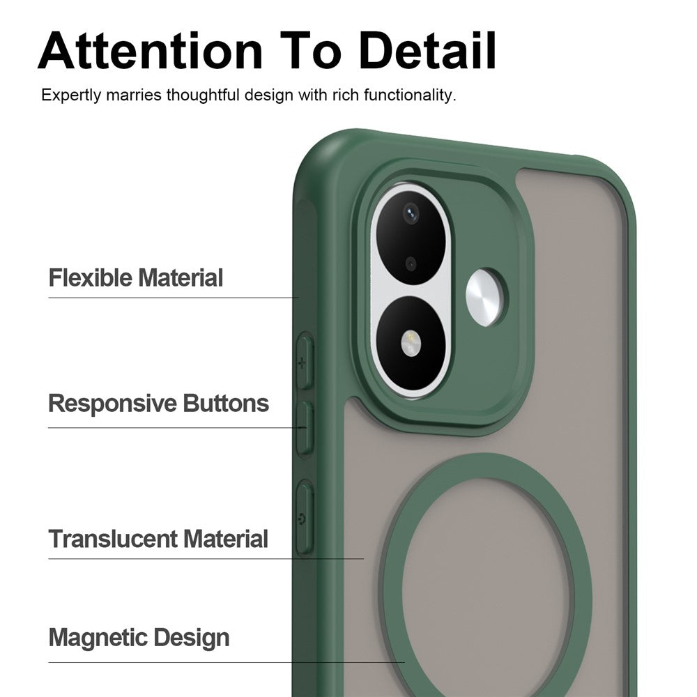 MagSafe tok Xiaomi Redmi Note 17 4G / Note 17 5G készülékhez, Techsuit, HaloFrost II, zöld