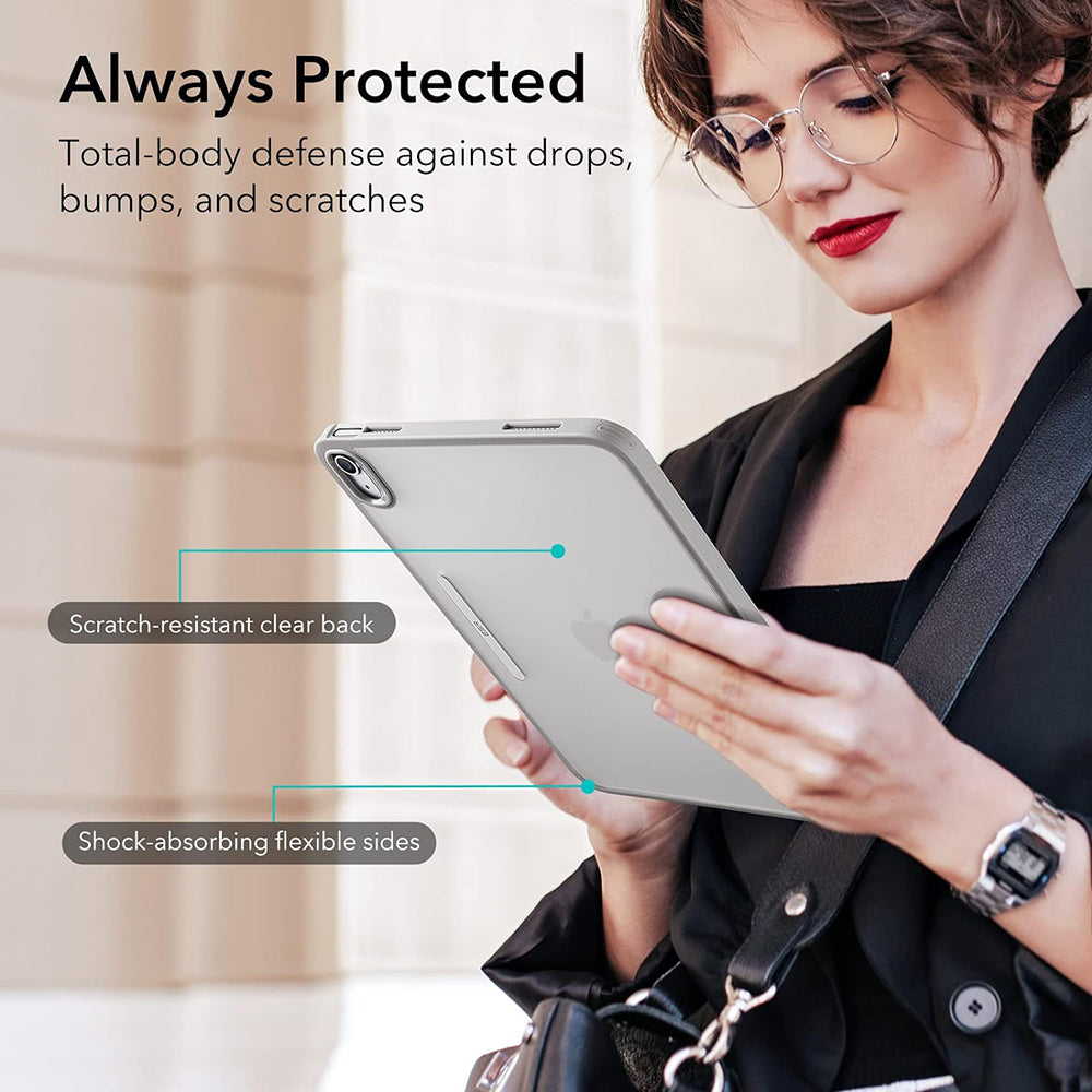 Tok Apple iPad (2025) / (2022) készülékhez, ESR, Ascend Hybrid, Szürke