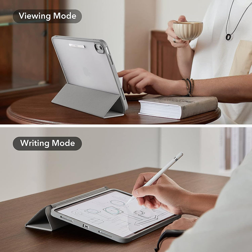 Tok Apple iPad (2025) / (2022) készülékhez, ESR, Ascend Hybrid, Szürke