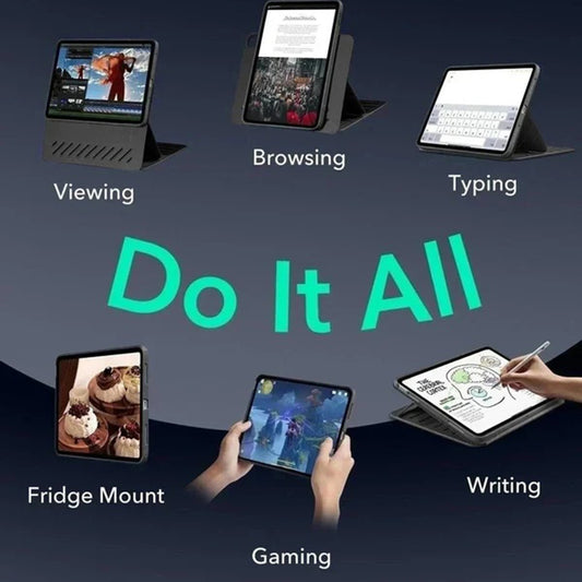 Tok Apple iPad (2025) / (2022) készülékhez, ESR, Shift, Fekete