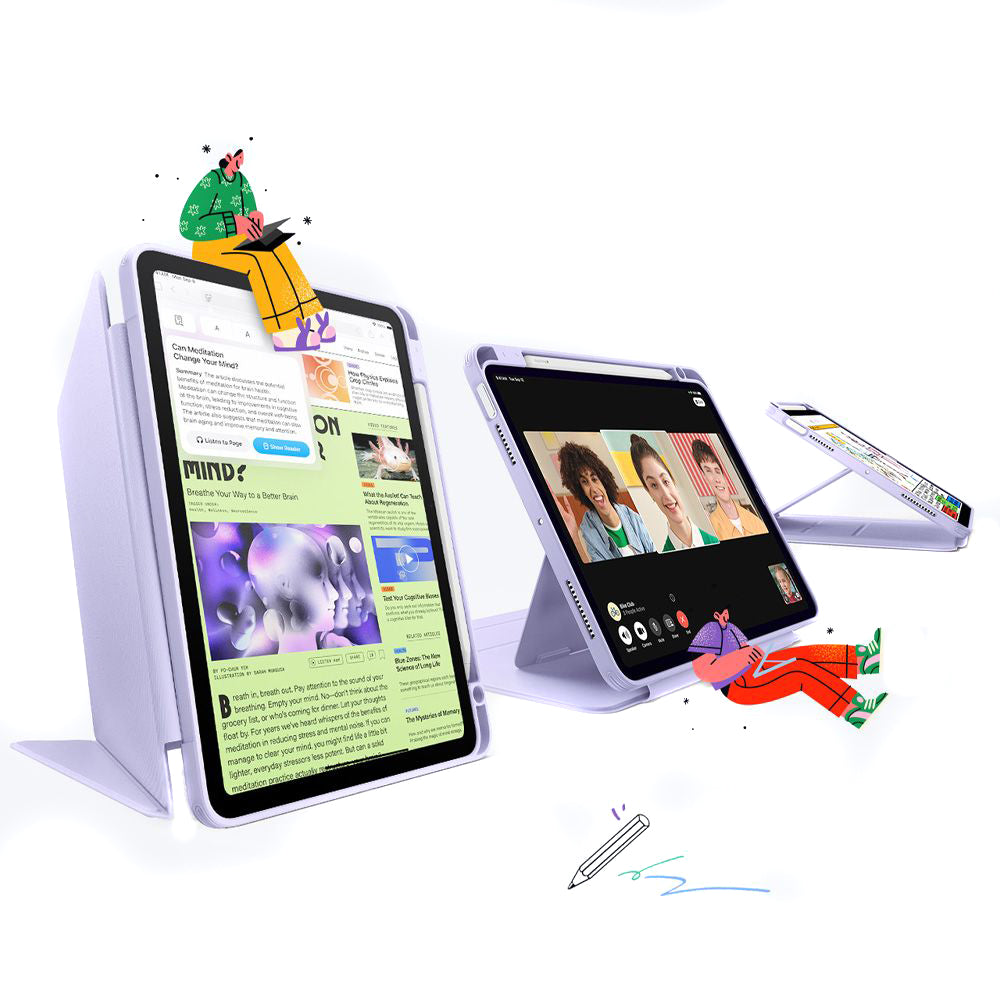 Tok Apple iPad Air 11 (2025) / Air 11 (2024) / Air (2022) / Air (2020) készülékhez, ESR, Flip Hybrid, ibolya