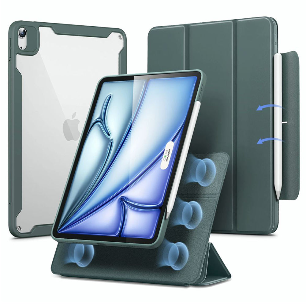 Tok az Apple iPad Air 11 (2026) / iPad Air 11 (2025) / Air 11 (2024) / Air (2022) / Air (2020) készülékekhez, ESR, Rebound Hybrid, Zöld Szatén
