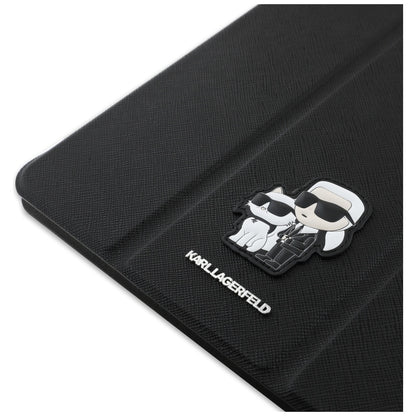 Tok Apple iPad Air 13 (2026) / Air 13 (2025) / Air 13 (2024) számára, Karl Lagerfeld, Saffiano Karl & Choupette, Fekete