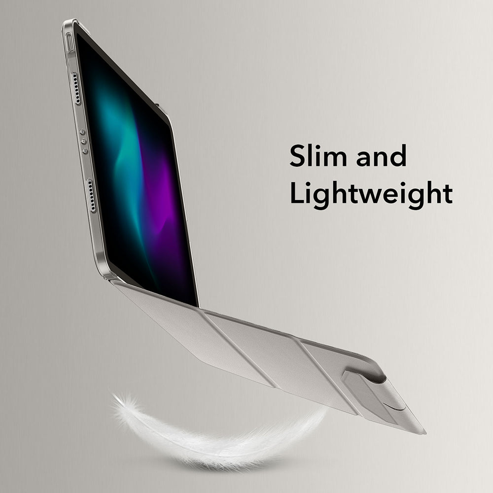 Tok Apple iPad Pro 11 (2024) készülékhez, ESR, Ascend Trifold, Szürke