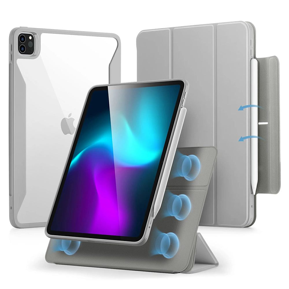 Tok Apple iPad Pro 11 (2024) készülékhez, ESR, Rebound Hybrid, Szürke