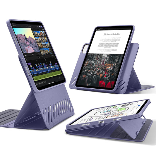 Tok Apple iPad Pro 11 (2024) készülékhez, ESR, Shift, Lila
