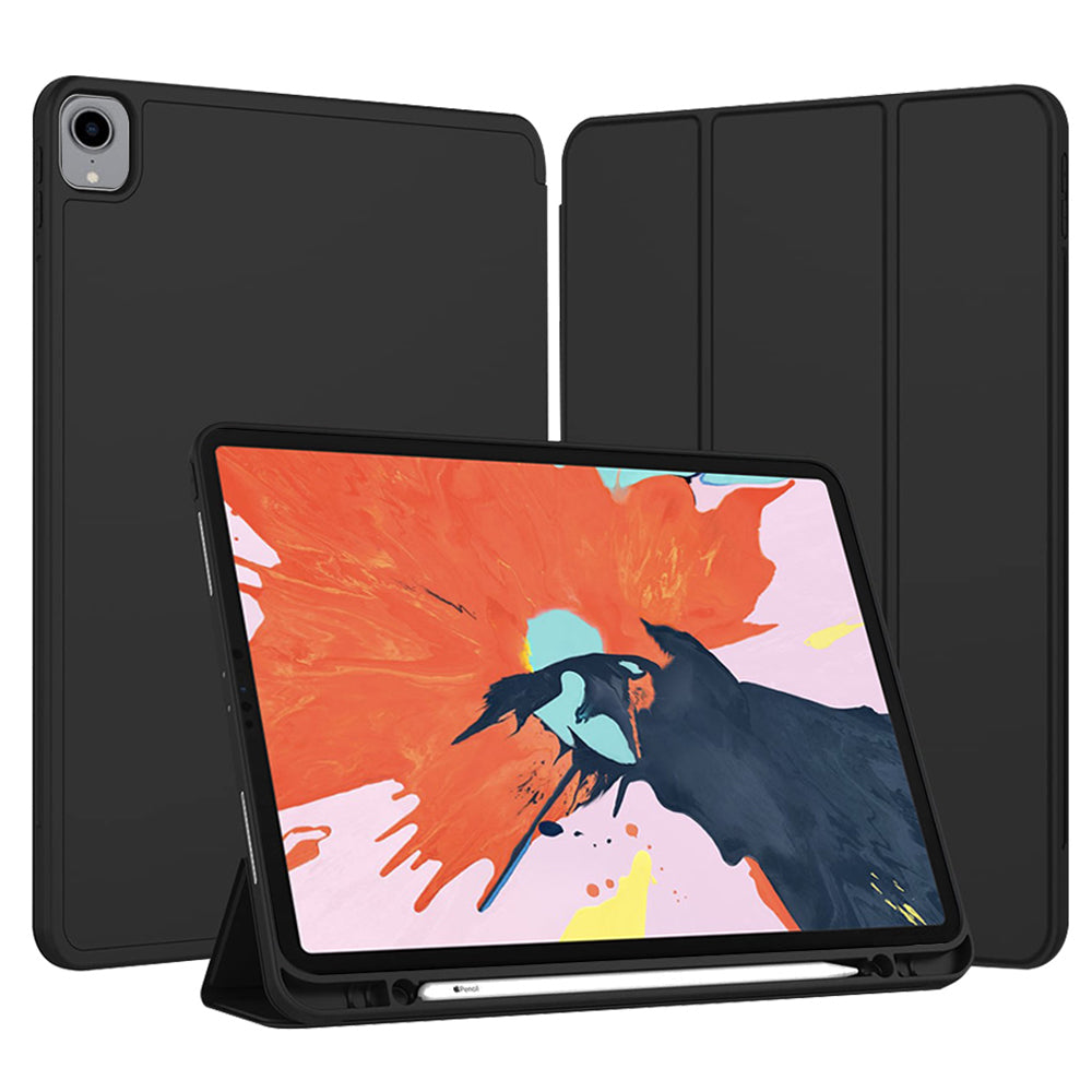 Tok Apple iPad Pro 12.9 (2022) / Pro 12.9 (2021) / Pro 12.9 (2020) / Pro 12.9 (2018) készülékhez, Techsuit, Flex Trifold, Fekete