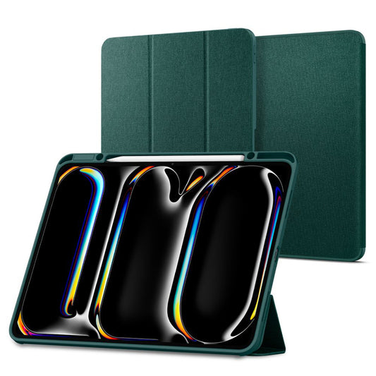 Tok Apple iPad Pro 13 (2024) készülékhez, Spigen, Urban Fit, Zöld ACS07763