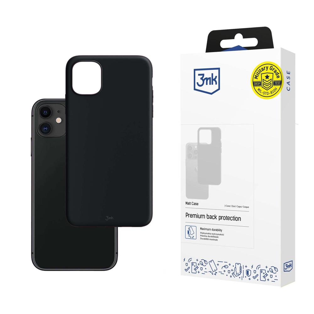 Tok Apple iPhone 11-hez, 3MK, Matt fekete