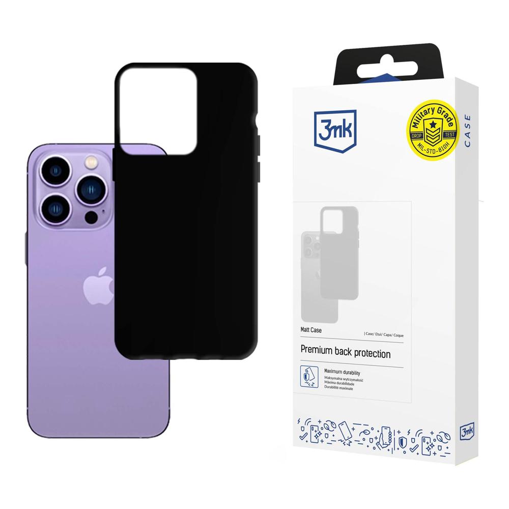 Tok Apple iPhone 14 Pro Max-hoz, 3MK, Matt Fekete