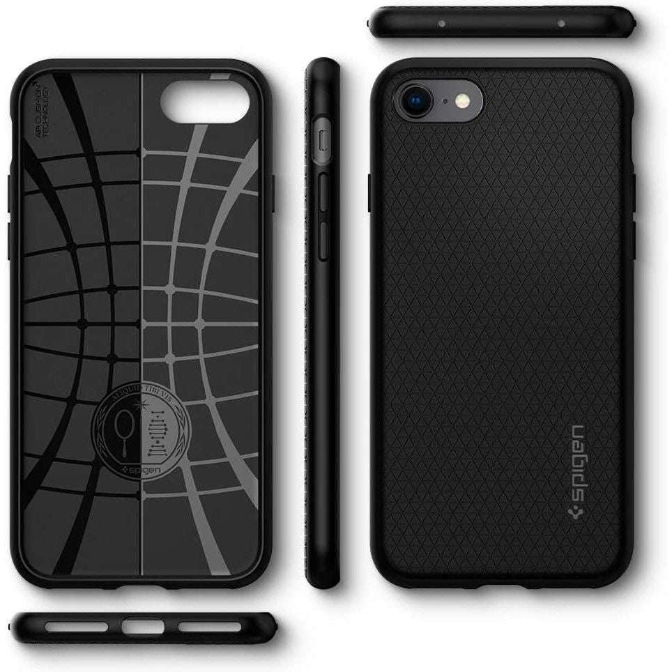 Tok Apple iPhone SE (2022) / SE (2020) / 8 / 7 készülékhez, Spigen, Liquid Air, Fekete 042CS20511