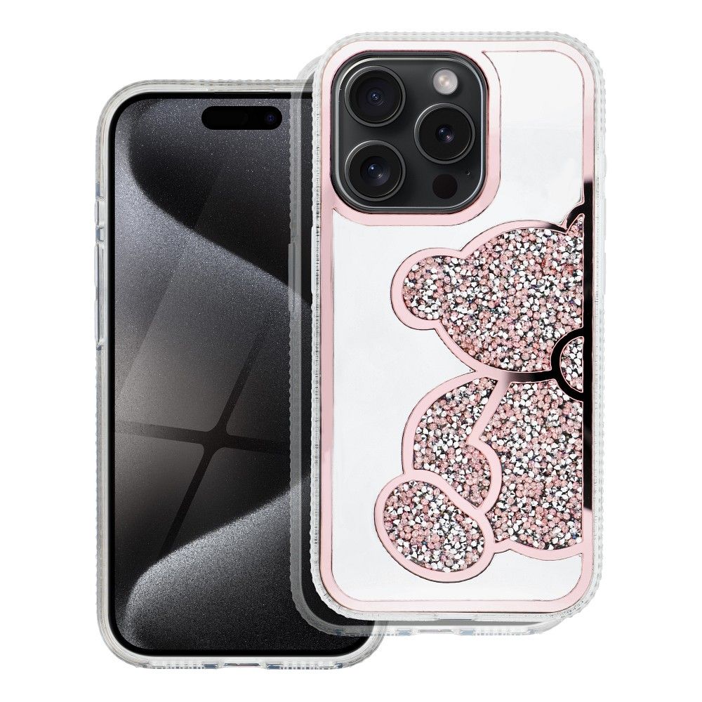 Tok Apple iPhone 17e / 16e, OEM, Teddy Bear, Rózsaszín