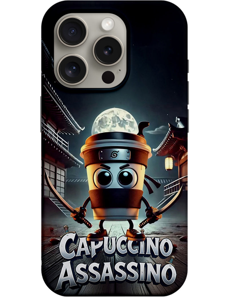 Case for Apple iPhone 14 Pro, Perfect Case, Italian Brainrot Capuccino Assassino, Multicolor