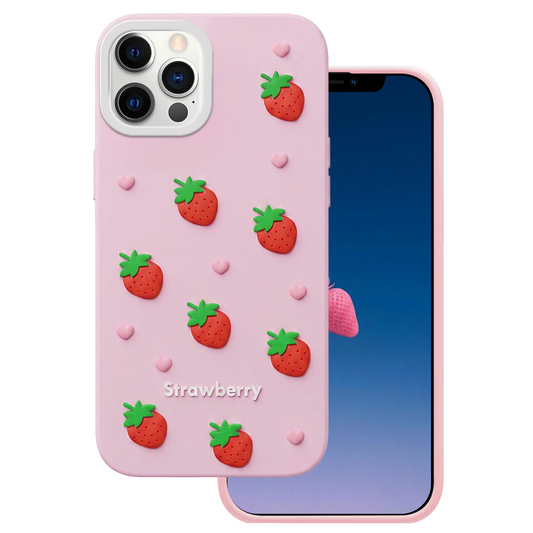 Tok Apple iPhone 15 / 14 / 13-hoz, OEM, Eper, Rózsaszín