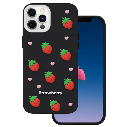 Tok Apple iPhone 16 Pro-hoz, OEM, Strawberry, Fekete