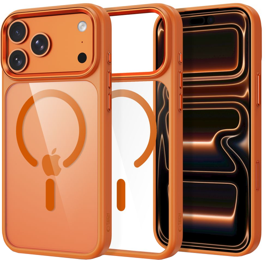 Tok Apple iPhone 18 Pro / 17 Pro-hoz, Tech-Protect, Magmat CC, Áttetsző Narancssárga