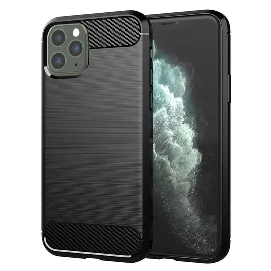 Tok Apple iPhone 11 Pro Max-hoz, Techsuit, karbon, fekete