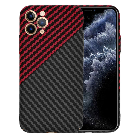 Tok Apple iPhone 11 Pro-hoz, Techsuit, Carbonite FiberShell, Fekete Piros