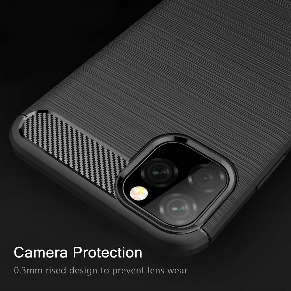 Tok Apple iPhone 11-hez, Techsuit, Karbon, Fekete