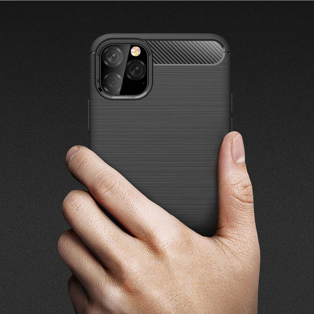 Tok Apple iPhone 11-hez, Techsuit, Karbon, Fekete