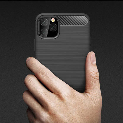 Tok Apple iPhone 11-hez, Techsuit, Karbon, Fekete