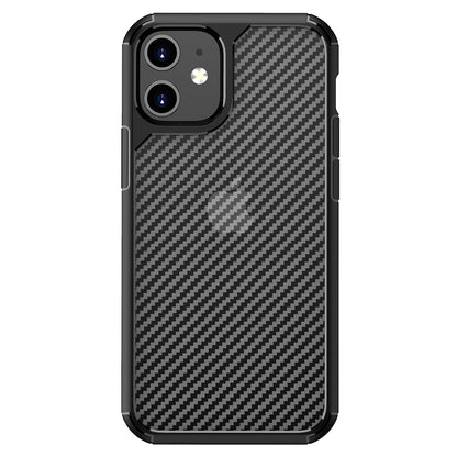 Tok Apple iPhone 12 / 12 Pro készülékhez, Techsuit, CarbonFuse, Fekete