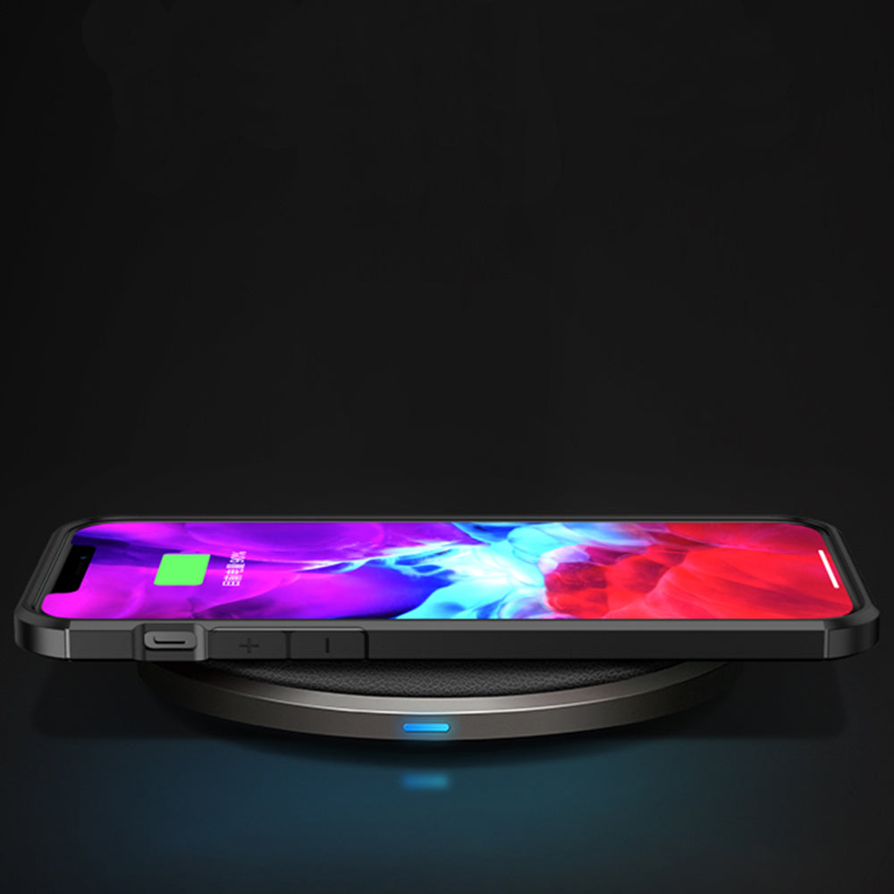 Tok Apple iPhone 12 / 12 Pro készülékhez, Techsuit, CarbonFuse, Fekete