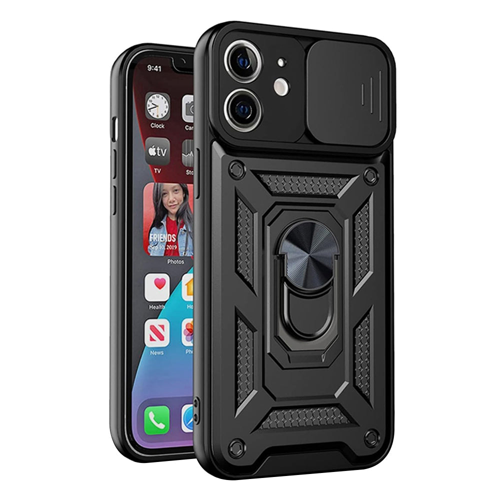 Tok Apple iPhone 12 mini-hez, Techsuit, CamShield, Fekete