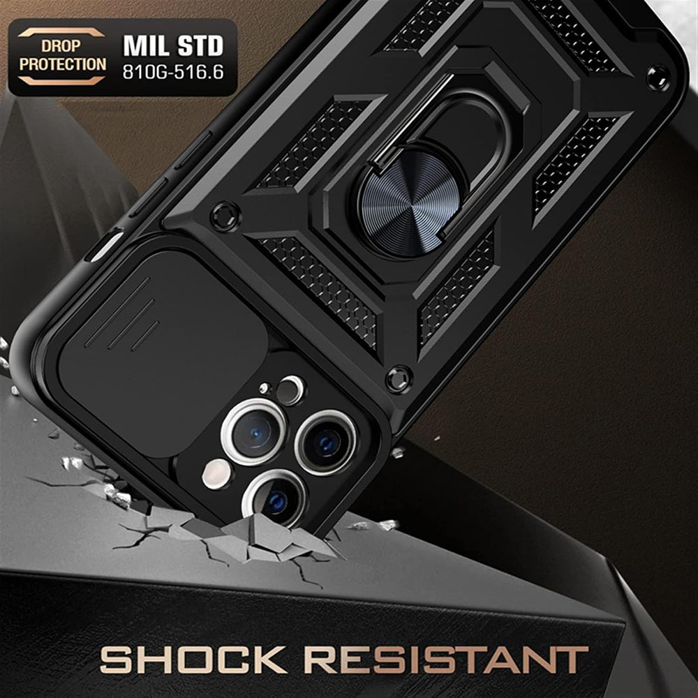 Tok Apple iPhone 12 mini-hez, Techsuit, CamShield, Fekete