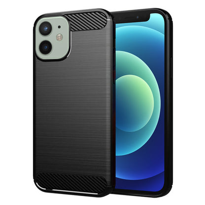 Tok Apple iPhone 12 mini-hez, Techsuit, Karbon, Fekete
