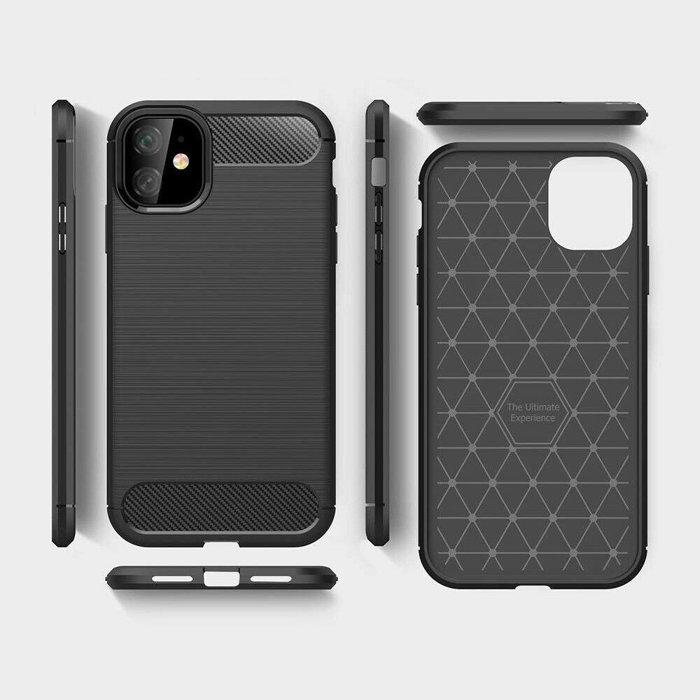 Tok Apple iPhone 12 mini-hez, Techsuit, Karbon, Fekete