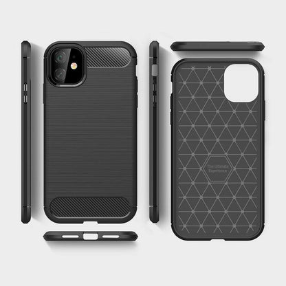 Tok Apple iPhone 12 mini-hez, Techsuit, Karbon, Fekete