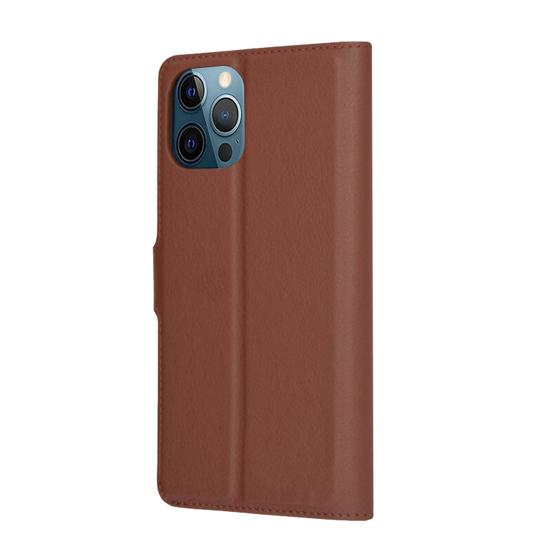 Case for Apple iPhone 12 Pro Max, Techsuit, Leather Folio, Brown