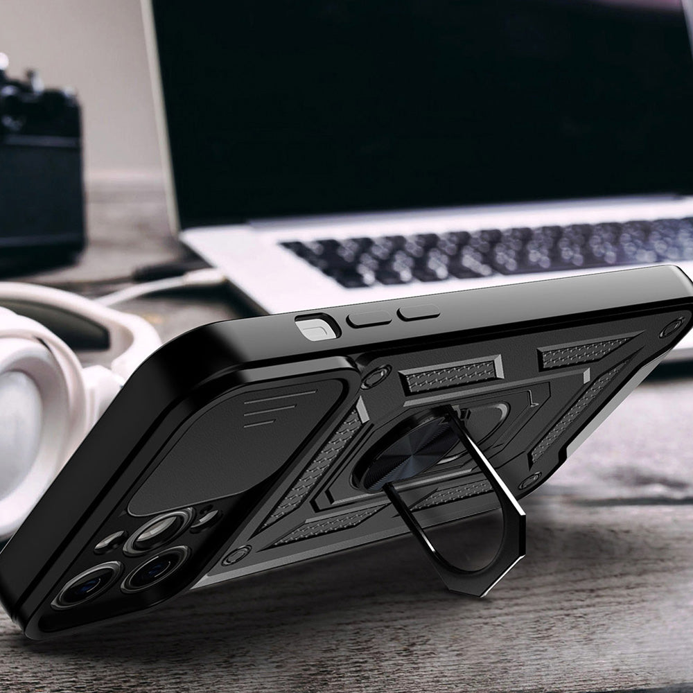 Tok Apple iPhone 13 Pro-hoz, Techsuit, CamShield, Fekete