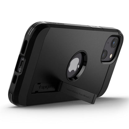 Tok Apple iPhone 13-hoz, Spigen, Tough Armor, Fekete