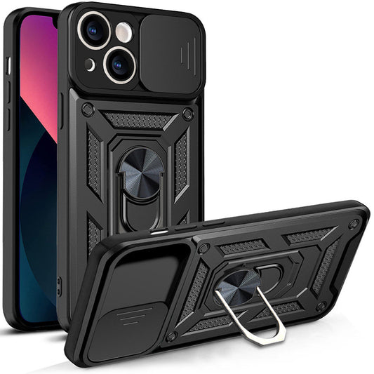 Tok Apple iPhone 13-hoz, Techsuit, CamShield, Fekete
