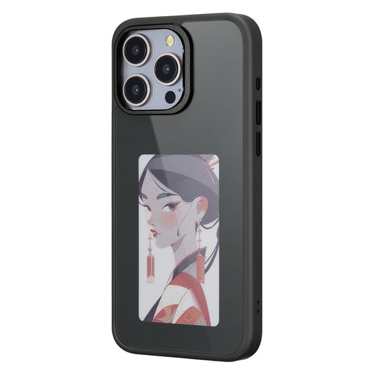 Tok Apple iPhone 14 Pro Max-hoz, OEM, Egyedi E-Ink kijelző, Fekete