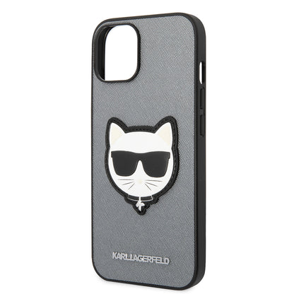 Tok Apple iPhone 14-hez, Karl Lagerfeld, Saffiano Choupette's Head, Ezüst