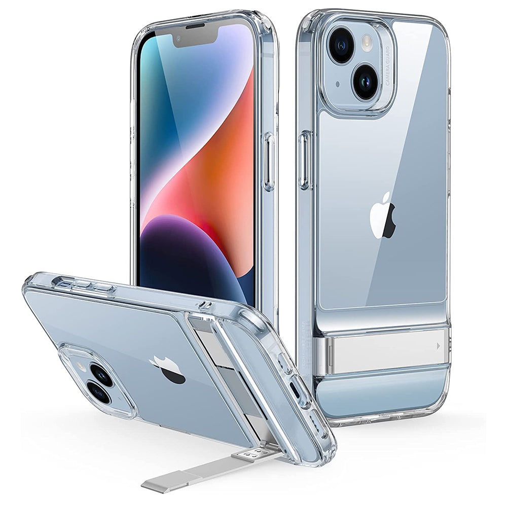 Case for Apple iPhone 14 Plus, ESR, Air Shield Boost Kickstand, Transparent
