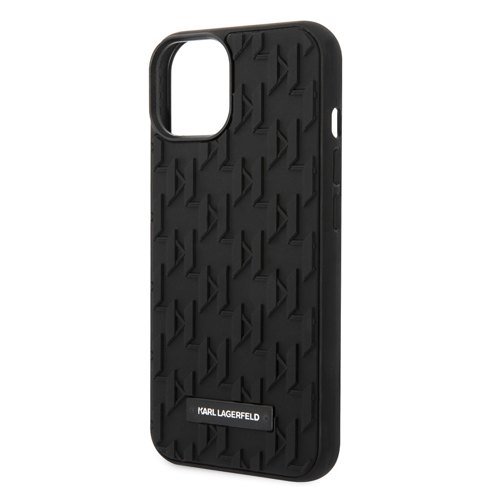 Tok Apple iPhone 14 Plus-hoz, Karl Lagerfeld, 3D Monogram, Fekete