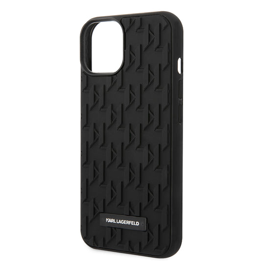 Tok Apple iPhone 14 Plus-hoz, Karl Lagerfeld, 3D Monogram, Fekete